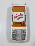 Vintage Majorette Pontiac Firebird Trans Am White Die Cast Toy Car Vehicle with Blown Motor