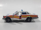 Majorette Jaguar XJ6 White No. 293 Police Cops 1/65 Scale Die Cast Toy Car Emergency Vehicle with Opening Doors