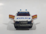 Majorette Jaguar XJ6 White No. 293 Police Cops 1/65 Scale Die Cast Toy Car Emergency Vehicle with Opening Doors