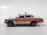 Majorette Jaguar XJ6 White No. 293 Police Cops 1/65 Scale Die Cast Toy Car Emergency Vehicle with Opening Doors