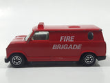 Vintage Yatming No. 1501 Ford Econoline E-150 Fire Brigade Red Van Die Cast Toy Car Emergency Rescue Vehicle