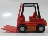 Vintage 1970s Tonka Minis Fork Lift Orange Plastic and Pressed Steel Toy Car Vehicle