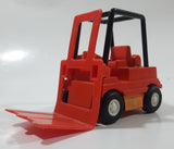 Vintage 1970s Tonka Minis Fork Lift Orange Plastic and Pressed Steel Toy Car Vehicle