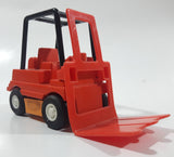Vintage 1970s Tonka Minis Fork Lift Orange Plastic and Pressed Steel Toy Car Vehicle