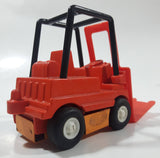 Vintage 1970s Tonka Minis Fork Lift Orange Plastic and Pressed Steel Toy Car Vehicle
