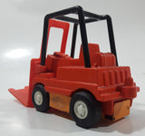 Vintage 1970s Tonka Minis Fork Lift Orange Plastic and Pressed Steel Toy Car Vehicle