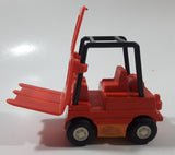 Vintage 1970s Tonka Minis Fork Lift Orange Plastic and Pressed Steel Toy Car Vehicle