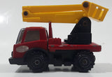 Vintage Tonka Picker Boom Bucket Utility Truck Red and Yellow Pressed Steel and Plastic Toy Car Vehicle - Japan