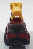 Vintage Tonka Picker Boom Bucket Utility Truck Red and Yellow Pressed Steel and Plastic Toy Car Vehicle - Japan