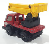 Vintage Tonka Picker Boom Bucket Utility Truck Red and Yellow Pressed Steel and Plastic Toy Car Vehicle - Japan