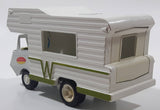 Vintage 1973 Tonka Winnebago White Camper Van RV Pressed Steel Toy Car Recreational Camping Vehicle Missing Windows