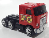 Vintage 1980 Buddy L Mack #1 Fire Truck Red Pressed Steel and Plastic Toy Car Vehicle Made in Japan