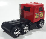 Vintage 1980 Buddy L Mack #1 Fire Truck Red Pressed Steel and Plastic Toy Car Vehicle Made in Japan