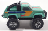 Vintage 1987 Remco 4x4 Pickup Truck Autolite Light Teal Green Pressed Steel and Plastic Toy Car Vehicle