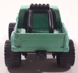 Vintage 1987 Remco 4x4 Pickup Truck Autolite Light Teal Green Pressed Steel and Plastic Toy Car Vehicle