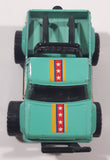 Vintage 1987 Remco 4x4 Pickup Truck Autolite Light Teal Green Pressed Steel and Plastic Toy Car Vehicle