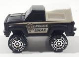 Vintage 1984 Buddy L Pickup Truck with Cap #3 Police S.W.A.T. Black and White Pressed Steel and Plastic Toy Car Vehicle
