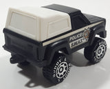 Vintage 1984 Buddy L Pickup Truck with Cap #3 Police S.W.A.T. Black and White Pressed Steel and Plastic Toy Car Vehicle