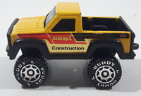 Vintage 1984 Buddy L Pickup Truck with Cap Construction Yellow and Black Pressed Steel and Plastic Toy Car Vehicle
