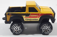 Vintage 1984 Buddy L Pickup Truck with Cap Construction Yellow and Black Pressed Steel and Plastic Toy Car Vehicle