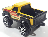 Vintage 1984 Buddy L Pickup Truck with Cap Construction Yellow and Black Pressed Steel and Plastic Toy Car Vehicle