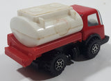 Rare Vintage KY Kai Yip Steel Roder Shell Tank Tanker Fuel Truck Red and White Pressed Steel and Plastic Toy Car Vehicle