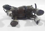 Vintage Dark Brown Molded Plastic 8" Long Clydesdale Horse Figurine with Harness