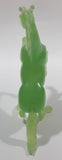 Vintage Green Jade Look Hard Plastic Rearing Horse Figure 5 1/2" Tall