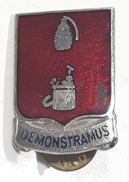 Vintage US Military 31st Battalion Engineer Demolition Explosive Ordnance Disposal Demonstramus Enamel Metal Lapel Pin Back Insignia Badge