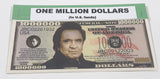 Johnny Cash 'The Man In Black' 1,000,000 United States of America Novelty Paper Cash Money Note Token