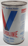 Vintage Valvoline Motor Oil One Imperial Quart 1.14 Litre Metal Can FULL Still Sealed Never Opened