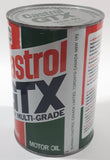 Vintage Castrol GTX Super Multi-Grade 10W-40 1 Litre Motor Oil Metal Can FULL Still Sealed Never Opened