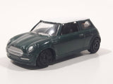 Motor Max No. 6057 2001 Mini Cooper Green with White Roof Die Cast Toy Car Vehicle Loose Interior