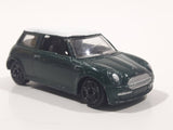 Motor Max No. 6057 2001 Mini Cooper Green with White Roof Die Cast Toy Car Vehicle Loose Interior