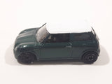 Motor Max No. 6057 2001 Mini Cooper Green with White Roof Die Cast Toy Car Vehicle Loose Interior