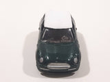 Motor Max No. 6057 2001 Mini Cooper Green with White Roof Die Cast Toy Car Vehicle Loose Interior