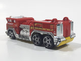 2011 Hot Wheels HW City Works 5 Alarm Fire Engine Ladder Truck Red Die Cast Toy Car Emergency Rescue Vehicle
