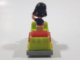 Vintage 1989 Peanuts Gang Pop Mobiles United Features Syndicate Lucy Van Pelt Green Plastic Toy Car Vehicle McDonald's Happy Meals Not Working Missing Rear Tires