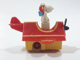 Vintage 1989 Peanuts Gang Pop Mobiles United Features Syndicate Snoopy Flying Ace Doghouse Plastic Toy McDonald's Happy Meals Not Working