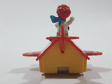 Vintage 1989 Peanuts Gang Pop Mobiles United Features Syndicate Snoopy Flying Ace Doghouse Plastic Toy McDonald's Happy Meals Not Working