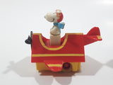 Vintage 1989 Peanuts Gang Pop Mobiles United Features Syndicate Snoopy Flying Ace Doghouse Plastic Toy McDonald's Happy Meals Not Working