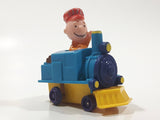 1989 Peanuts Charlie Brown Cartoon Character in Pullback Motorized Friction Toy Train Vehicle McDonald's Happy Meal Not Working Missing Rear Tires