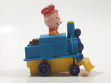 1989 Peanuts Charlie Brown Cartoon Character in Pullback Motorized Friction Toy Train Vehicle McDonald's Happy Meal Not Working Missing Rear Tires