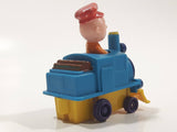 1989 Peanuts Charlie Brown Cartoon Character in Pullback Motorized Friction Toy Train Vehicle McDonald's Happy Meal Not Working Missing Rear Tires