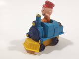 1989 Peanuts Charlie Brown Cartoon Character in Pullback Motorized Friction Toy Train Vehicle McDonald's Happy Meal Not Working Missing Rear Tires