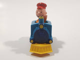 1989 Peanuts Charlie Brown Cartoon Character in Pullback Motorized Friction Toy Train Vehicle McDonald's Happy Meal Not Working Missing Rear Tires