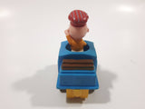 1989 Peanuts Charlie Brown Cartoon Character in Pullback Motorized Friction Toy Train Vehicle McDonald's Happy Meal Not Working