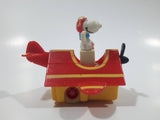 Vintage 1989 Peanuts Gang Pop Mobiles United Features Syndicate Snoopy Flying Ace Doghouse Plastic Toy McDonald's Happy Meals Not Working