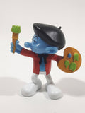 2011 McDonald's Peyo "Painter" Artist Smurfs 2 3/4" PVC Toy Figure