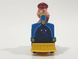 1989 Peanuts Charlie Brown Cartoon Character in Pullback Motorized Friction Toy Train Vehicle McDonald's Happy Meal Not Working Missing Rear Tires